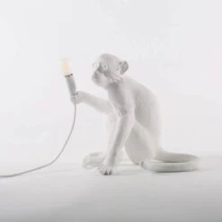 Monkey Lamp - Sitting White By Seletti 7 Monkey Lamp - Sitting White By Seletti -Home Decorate Shop Monkey 20Lamp 20 20Sitting 20White 20By 20Seletti.03
