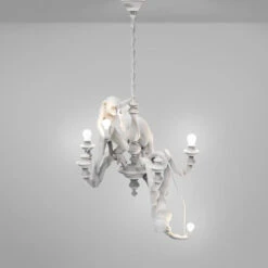 Home Decorate Shop -Home Decorate Shop Monkey chandelier bianco acceso 1 1
