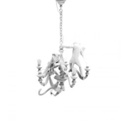Monkey Lamp - Chandelier White By Seletti -Home Decorate Shop Monkey chandelier bianco spento 4 1