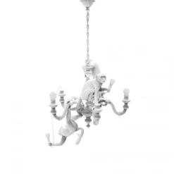 Monkey Lamp - Chandelier White By Seletti -Home Decorate Shop Monkey chandelier bianco spento 5 1
