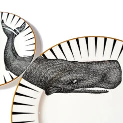 Monochrome Plate Set - Whale Of A Time -Home Decorate Shop MonochromePlateSet WhaleOfATime.03