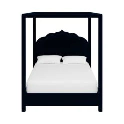 Custom Novi Canopy Bed -Home Decorate Shop NoviCanopyBedinAdelaNavyVelvet.01 d3d8993d e8c8 40d8 95a8 4f4909a5294d