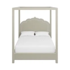 Custom Novi Canopy Bed -Home Decorate Shop NoviCanopyBedinDaliIvoryVelvet.01 01628a32 db38 4d97 987b e52f43793f06