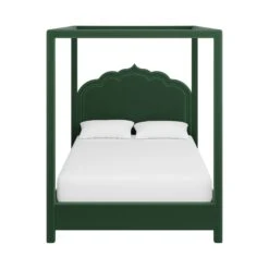 Custom Novi Canopy Bed -Home Decorate Shop NoviCanopyBedinEvelynEmeraldVelvet.01 4d48fea9 7931 443b baef b8d549192e49