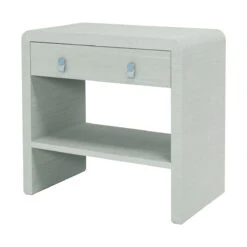 Old Flame Bedside Chest 18 Old Flame Bedside Chest -Home Decorate Shop OldFlameBedsideChest BlueLeatherHardware.02