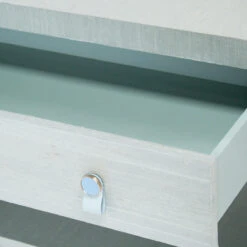 Old Flame Bedside Chest 21 Old Flame Bedside Chest -Home Decorate Shop OldFlameBedsideChest BlueLeatherHardware.05