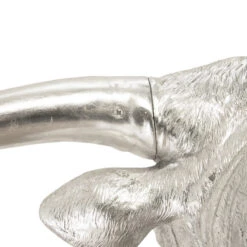 Bullie The Silver Longhorn -Home Decorate Shop PH83141LonghornSilverLeaf.04