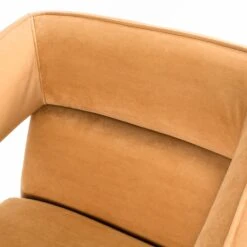 Palmer Swivel Chair In Camel Velvet -Home Decorate Shop PalmerSwivelChairInCamelVelvet.04