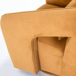 Palmer Swivel Chair In Camel Velvet -Home Decorate Shop PalmerSwivelChairInCamelVelvet.05