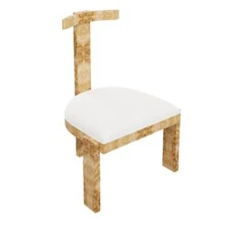 Custom Percival Chair -Home Decorate Shop PercivalChair.GoldenPecanMappaBurl.03