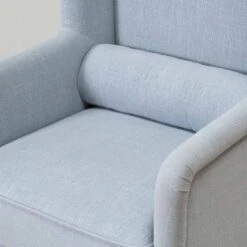 Percy Swivel Chair In Light Blue Linen -Home Decorate Shop PercySwivelChairinLightBlueLinen.03
