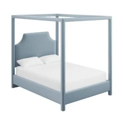 Custom Provence Canopy Bed 21 Custom Provence Canopy Bed -Home Decorate Shop ProvenceCanopyBedinClarioIceVelvet.02 2