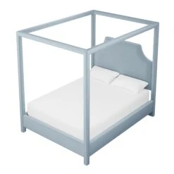 Custom Provence Canopy Bed 22 Custom Provence Canopy Bed -Home Decorate Shop ProvenceCanopyBedinClarioIceVelvet.03 2