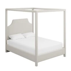 Custom Provence Canopy Bed 24 Custom Provence Canopy Bed -Home Decorate Shop ProvenceCanopyBedinClaudethBeigeWoven.02