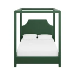 Custom Provence Canopy Bed 29 Custom Provence Canopy Bed -Home Decorate Shop ProvenceCanopyBedinEvelynEmeraldVelvet.01