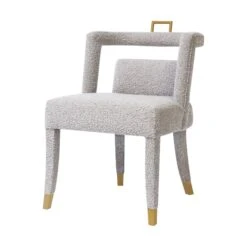 Revelry Dining Chair In Grey Boucle