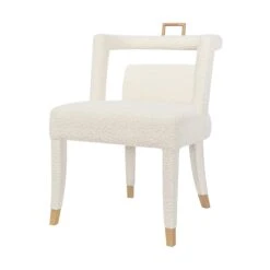Revelry Dining Chair In Ivory Boucle
