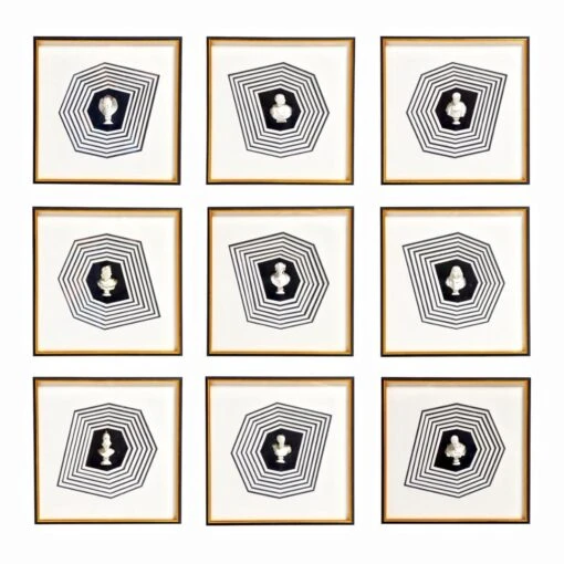 Roman Shadowbox Artwork - Set Of 9