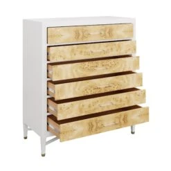 Custom Sadie Tall Boy Dresser -Home Decorate Shop SadieTallBoyDresser.NaturalMappaBurl.04