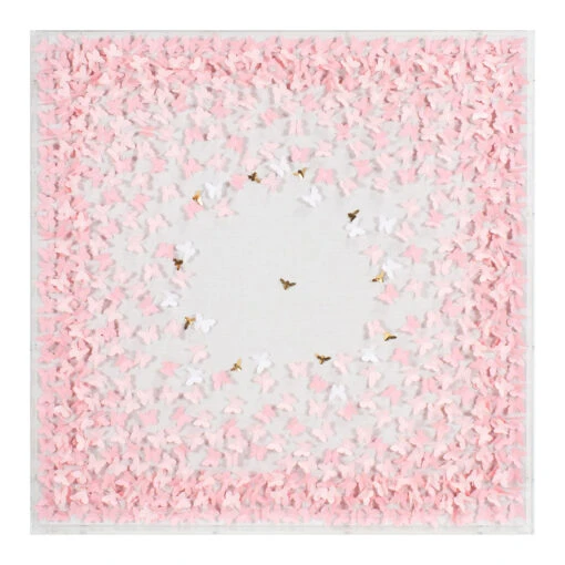 Scattered Butterflies Large - Light Pink