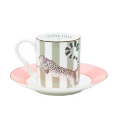 Set Of 2 Espresso Cups & Saucers - Cheetah/Parrot -Home Decorate Shop Setof2EspressoCups Saucers Cheetah Parrot.03
