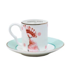 Set Of 2 Espresso Cups & Saucers - Cheetah/Parrot -Home Decorate Shop Setof2EspressoCups Saucers Cheetah Parrot.04