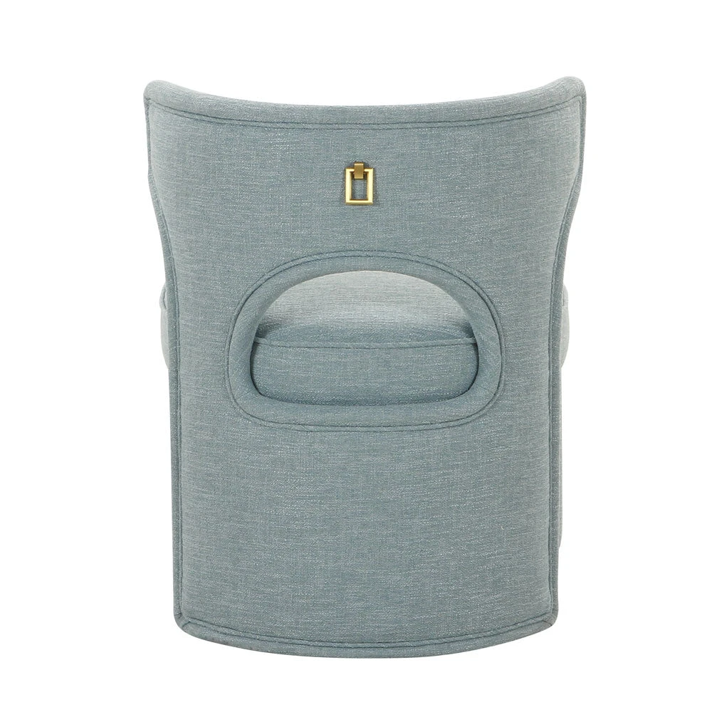 Valerie Dining Chair In French Blue Linen 9 Valerie Dining Chair In French Blue Linen - Image 9