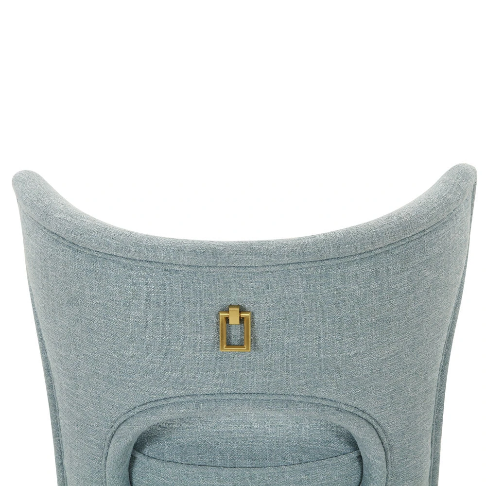 Valerie Dining Chair In French Blue Linen 10 Valerie Dining Chair In French Blue Linen - Image 10