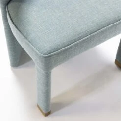Valerie Dining Chair In French Blue Linen 16 Valerie Dining Chair In French Blue Linen -Home Decorate Shop ValerieDiningChairinFrenchBlueLinenDetail.02