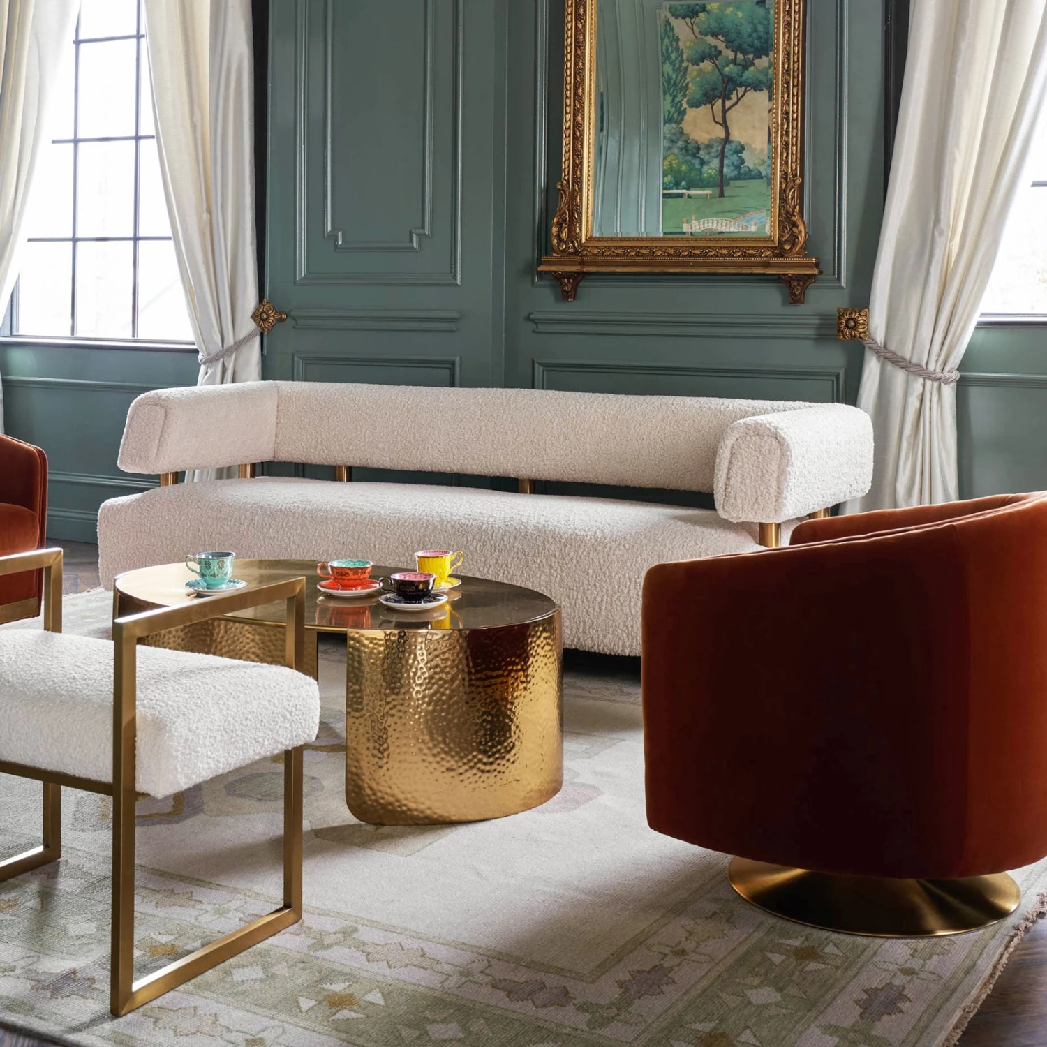 Westland Bench In Ivory Boucle 7 Westland Bench In Ivory Boucle - Image 7