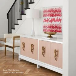 Custom Yates Credenza -Home Decorate Shop Yates in Kitty Grasscloth